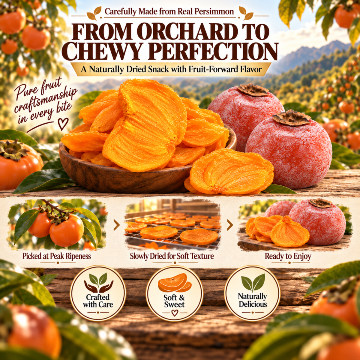 ❤️Dried Persimmon — Naturally Sweet Support for Heart, Joint & Digestive Wellness-XA